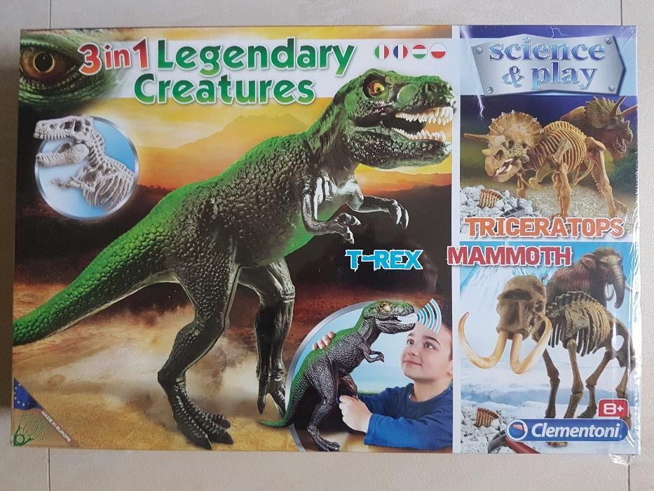 3W1 Legendary Creatures T-REX ,MAMUT ,TRICERATOPS Clementoni 95962
