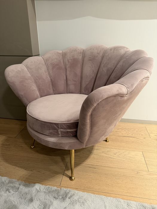 Fotel muszla Miloo Home brudny róż