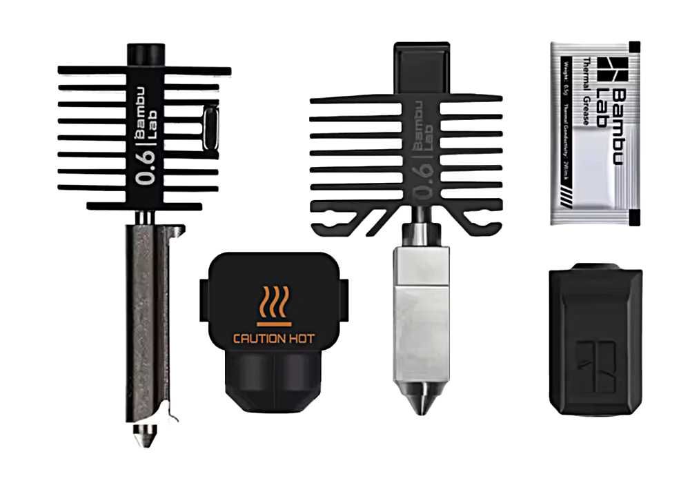Оригінал BambuLab Hotend Хотенд 0.6 A1/А1 mini/P1/X1 НОСОК В ПОДАРУНОК