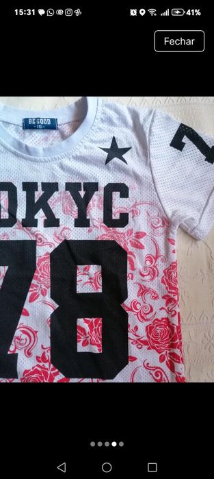 T-shirt nova para desporto