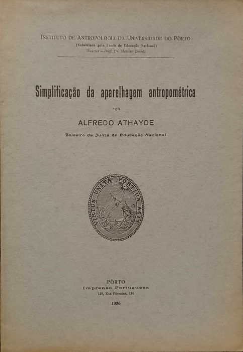 Simplificação da aparelhagem antropométrica  - Alfredo Athayde