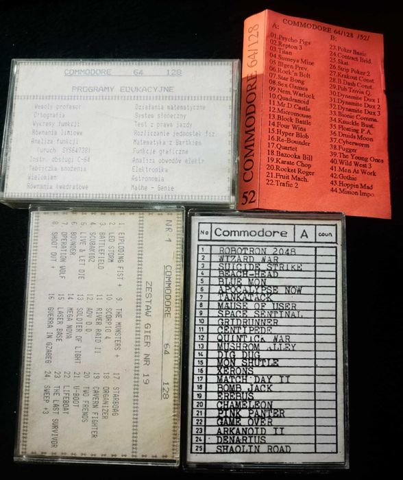 3 x Kaseta z programami do Commodore 64 128