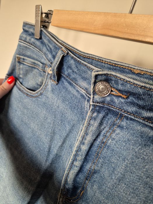 American Eagle mom jeans 38 M niebieskie proste jeansy