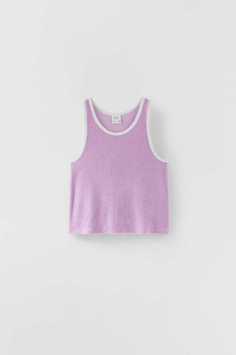 Zestaw top + spodenki ZARA 140 fioletowy