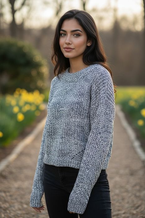 Sweter damski  szary