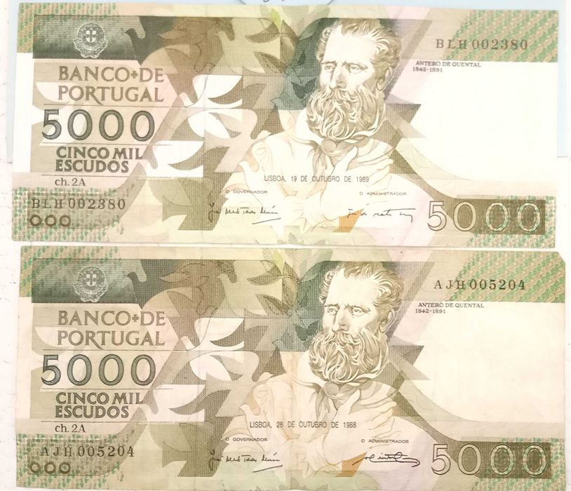 Notas de 5000 escudos, lote 09.24