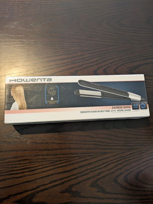 Alisador de Cabelo Rowenta 2 em 1 Placa Express Shine Coconut Novo