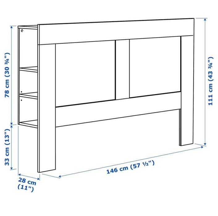 Cabeceira Brimnes IKEA Preta