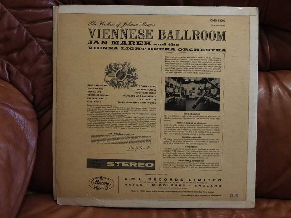Vinil LP de Johann Strauss "Viennese Ballroom - The Waltzes Of"