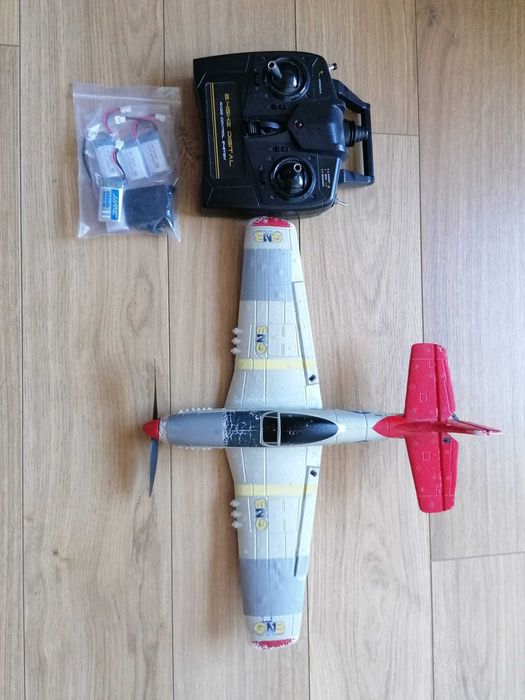 rc 2 aviões por o preço de um volantex P-51 Mustang com fuselagem e asa suplente+ avião oferta