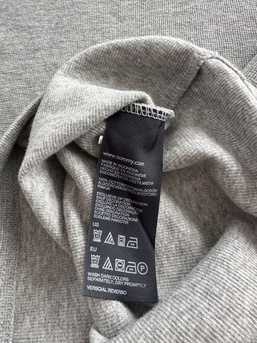 Szara bluzka krótki rękaw Tommy Hilfiger L