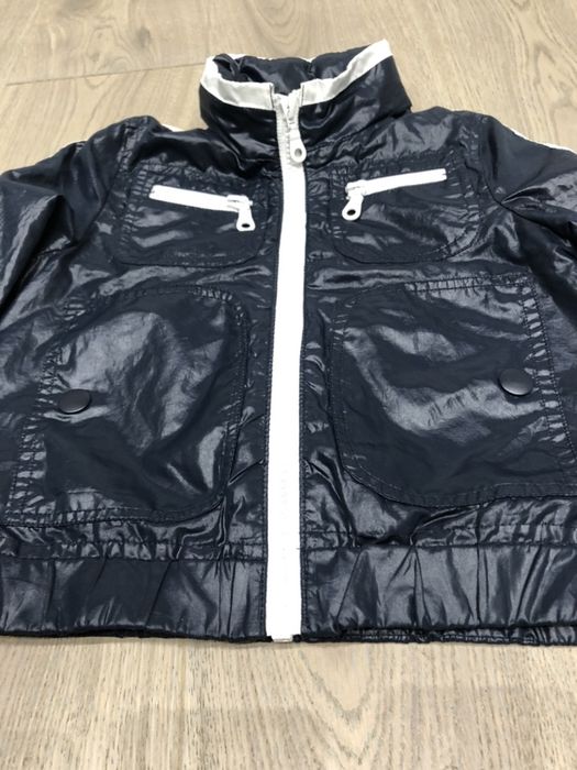 Kurtka wiosenna Benetton granat biel r 86/92 mce