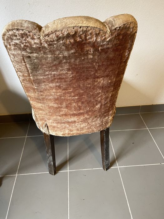 2 Cadeiras vintage com veludo adamascado