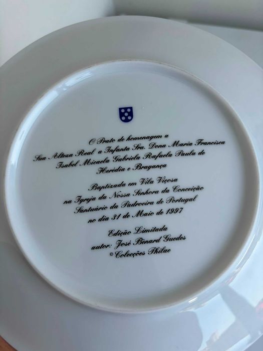 Prato Comemorativo Infanta D. Maria Francisca – 1997 – Coleções Philae
