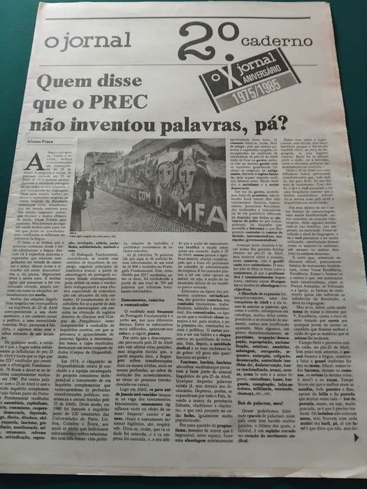 O Jornal “Aniversário”