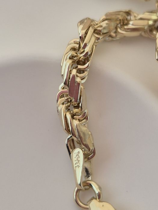 Złoty łańcuszek męski kordel diamentowany 60 cm p. 585