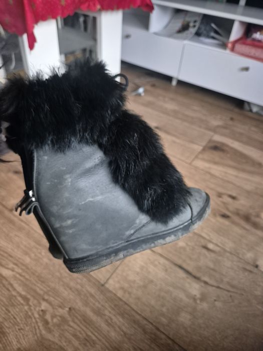 Buty boooci futerko naturalne
