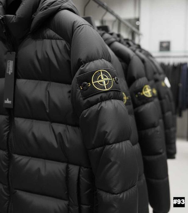Нова зимова Куртка Stone Island - Стон Айленд Пуховик Черный