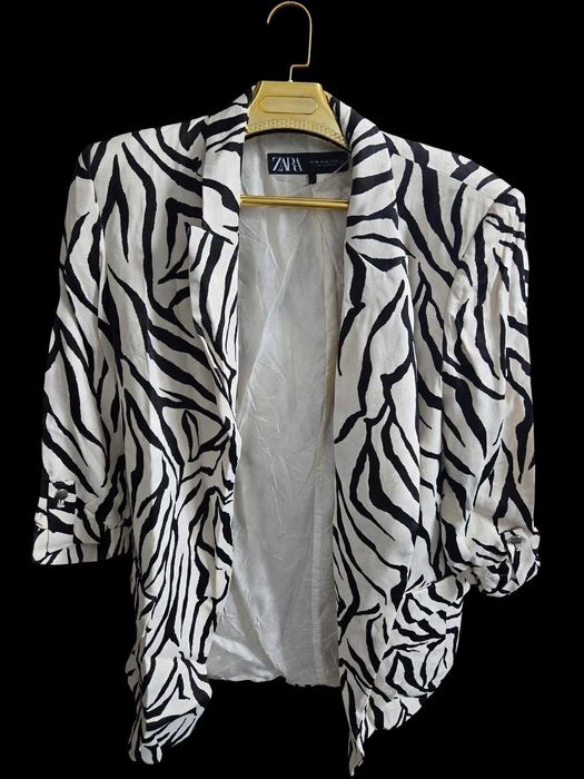 Blazer Zara Tam M Zebra