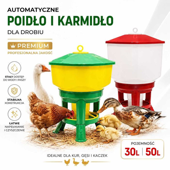 Automatyczne poidło i karmidło dla drobiu Novital 30 / 50 l
