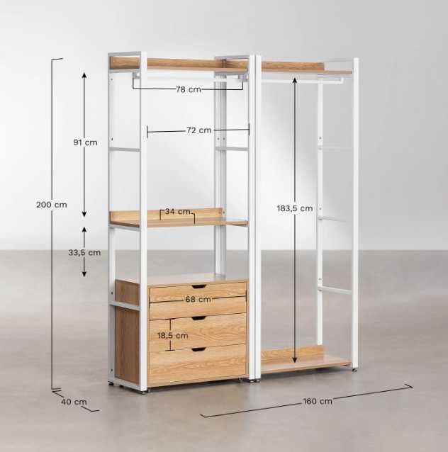 Roupeiro Modular Aberto (Sklum)