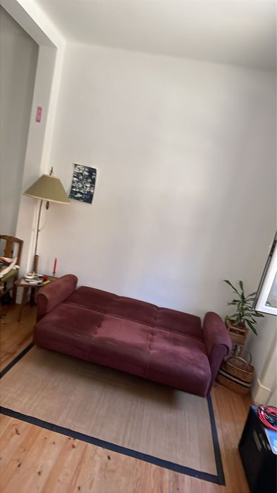 Sofá-cama bordeaux