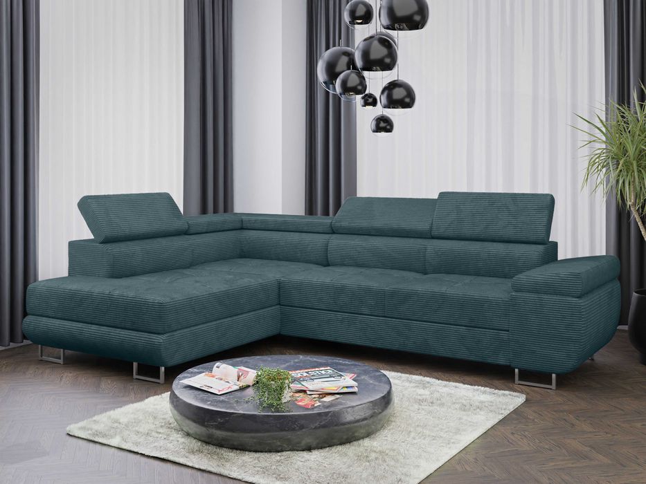 Narożnik Sofa Anton L funkcja spania delfin Cosmic3 sprezyna falista