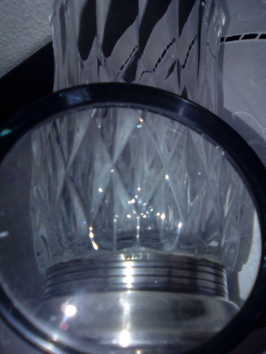 Jarra em cristal com base em prata