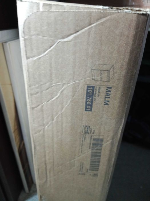 Mesa cabeceira c/2 gavetas, chapa de carvalho - NOVO