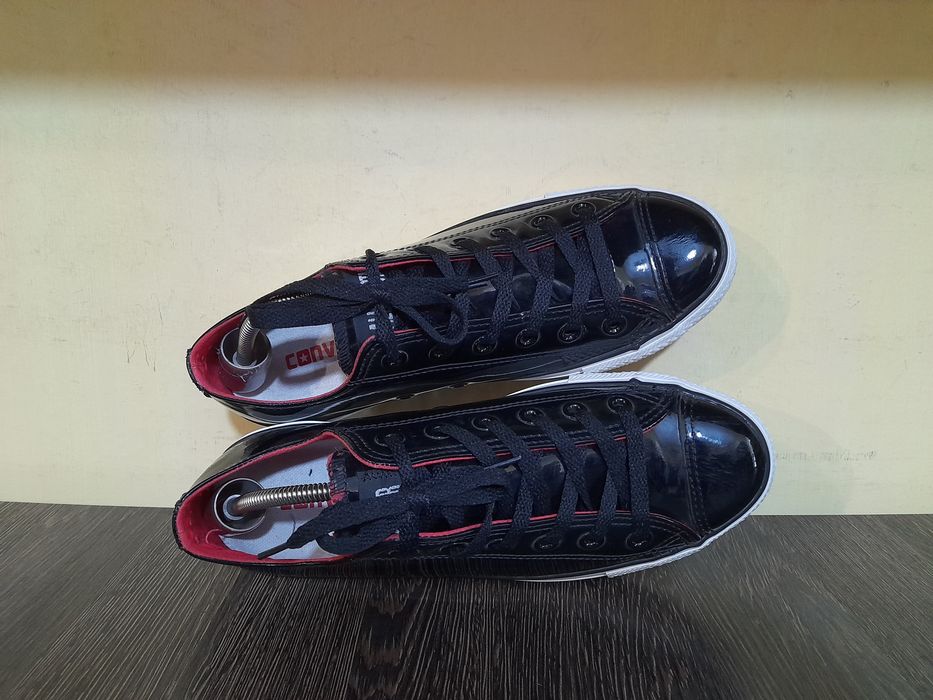 Чорні лаковані кеди унісекс Converse Chuck Taylor All Star р.39.5