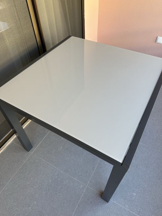 Mesa de alumínio NATERIAL LYRA ANTRACITE 90/160X90CM