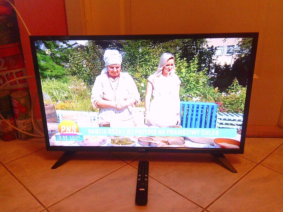 LIN SMART, WIFI, 32 cale, LED, pilot, 2 HDMI, EURO, USB i inne, karton zastępczy.