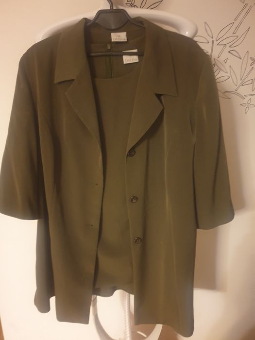 #garsonka #komplet #damski #żakiet 48 bluzka oliwka #khaki On line