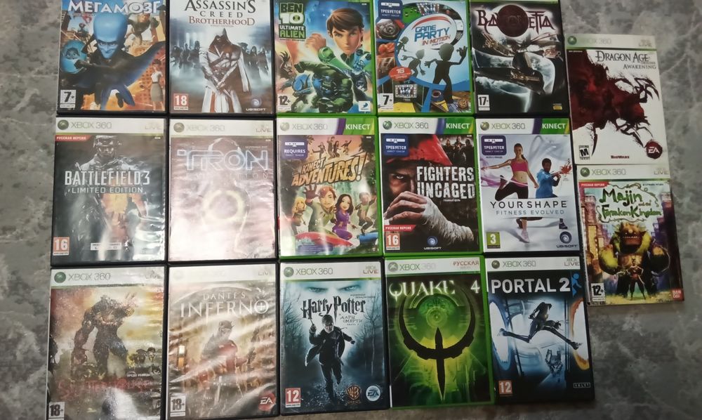 Комплект ігор для Xbox 360 та Kinect (лот)