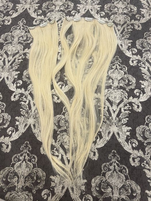 Трессы 70 см натуральные волосы, топер, накладка,парик,шиньон блонд