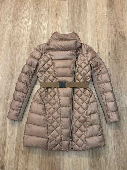 Pinko Down Puffer Coat Jacket with Belt S/M płaszcz puchowy z paskiem