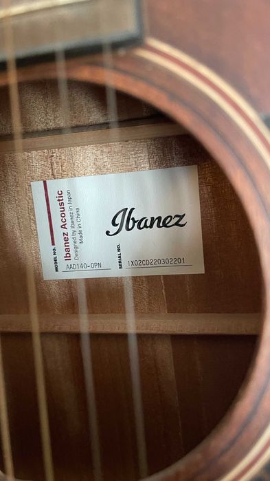 Guitarra acústica Ibanez AAD140-OPN Advanced Open Pore Natural Violão