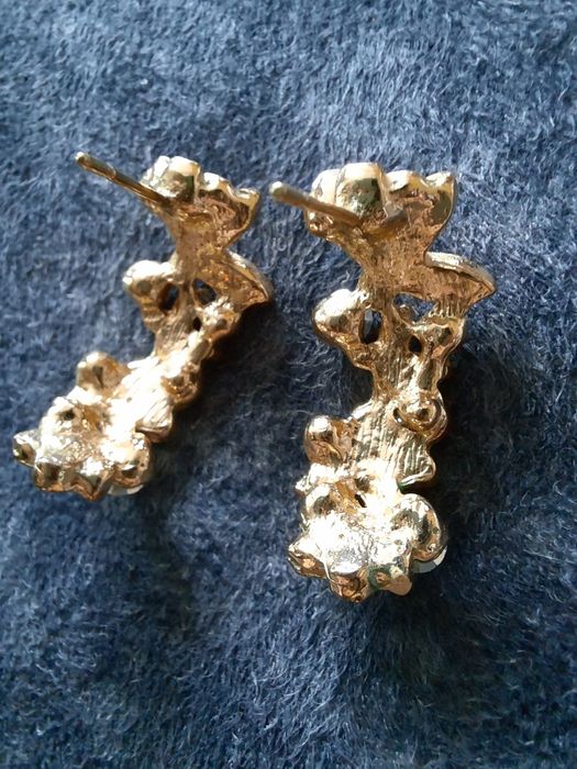 Kolczyki motylki cyrkonie emalia