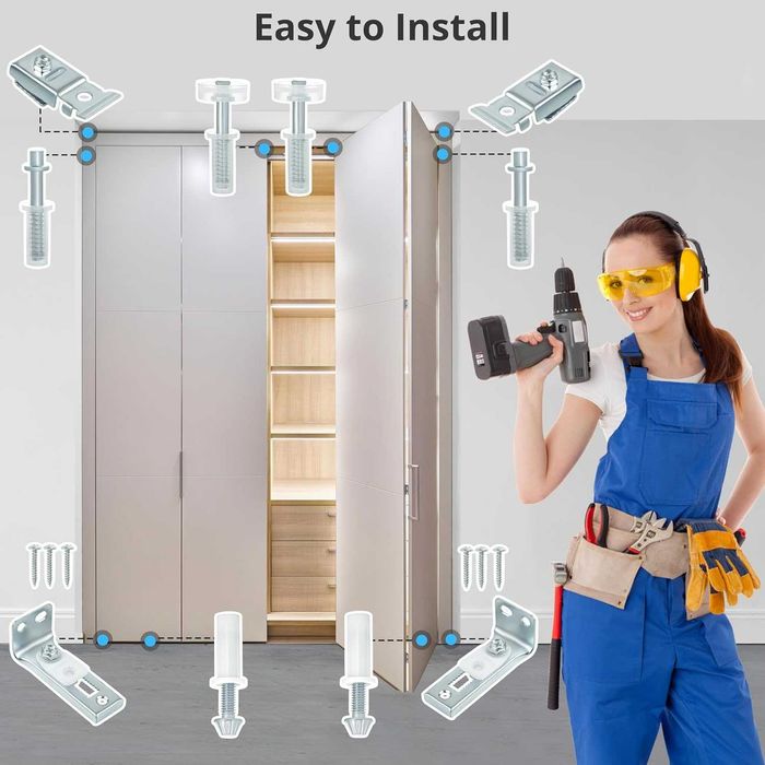 Zestaw Naprawczy Okuć do Drzwi Składanych [2 szt.]