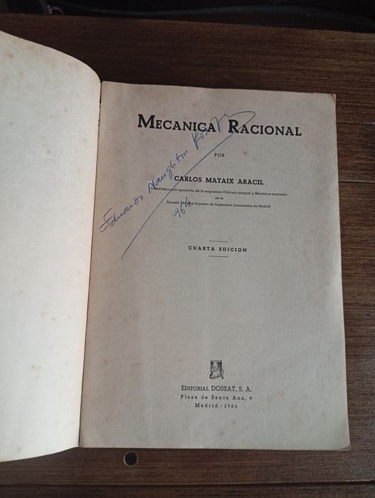 livro "Mecánica Racional"