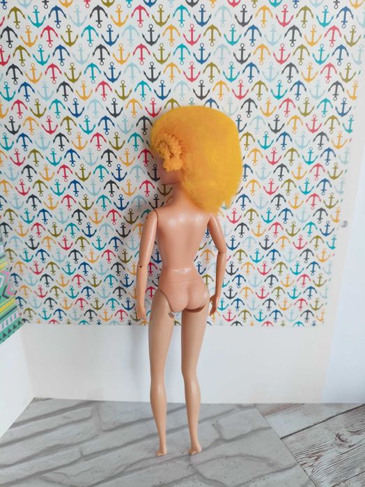 Lalka Barbie OOAK po reroocie żółte włosy