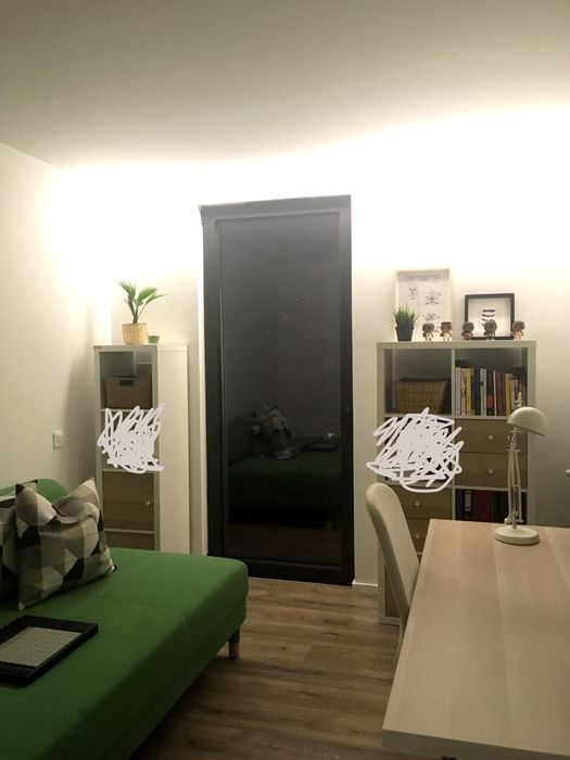 Sofá-cama modular e com arrumação do Ikea (verde)