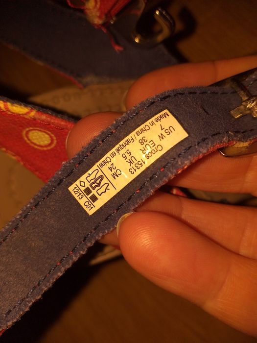 Sandały Crocs 38 damskie na koturnie paski Lato