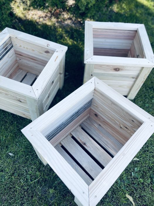 Ogrodowe donice drewniane