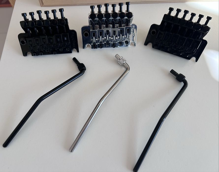 Floyd Rose 1000 - Preto e Prateado