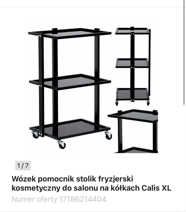 Calissimo wozek pomocnik fryzjerski czarny