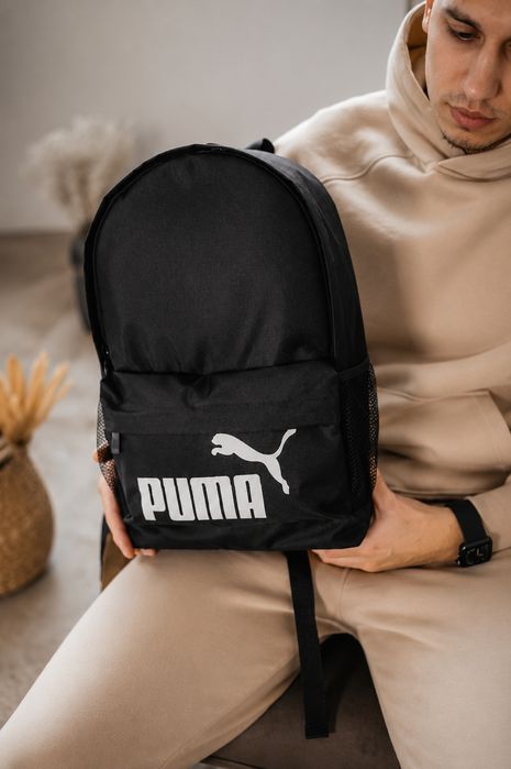 Рюкзак PUMA чорний | Міський рюкзак Oxford 1000D | Для навчання, роботи та подорожей
