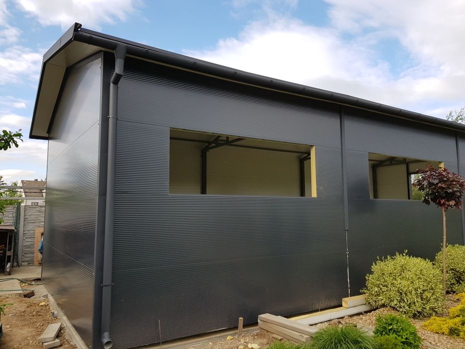 Hala garaż magazyn konstrukcja kratownice dźwigary słupy  6x20x4 laser