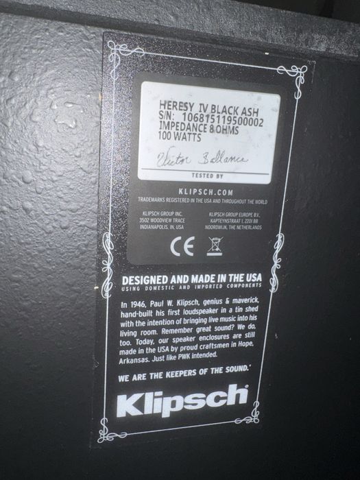 Klipsch Heresy IV plus standy