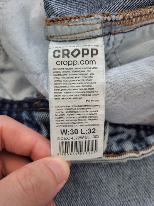 Niebieskie baggy jeansy Cropp